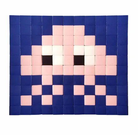 Décorations vitrail  - Mosaïque décorative en verre adhésif invader #07 - PIXELBOX
