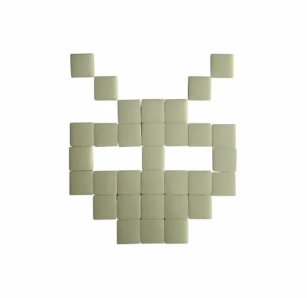 Décorations vitrail  - Mosaïque décorative en verre adhésif alien #01 - PIXELBOX