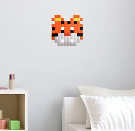 Décorations vitrail  - Mosaïque décorative en verre adhésif tigre #01 - PIXELBOX