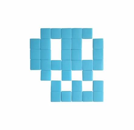 Décorations vitrail  - Mosaïque décorative en verre adhésif crâne #02 - PIXELBOX