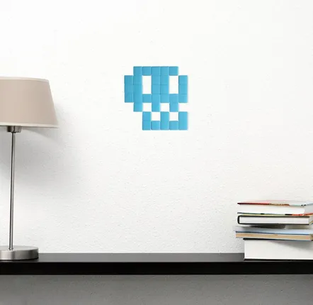 Décorations vitrail  - Mosaïque décorative en verre adhésif crâne #02 - PIXELBOX