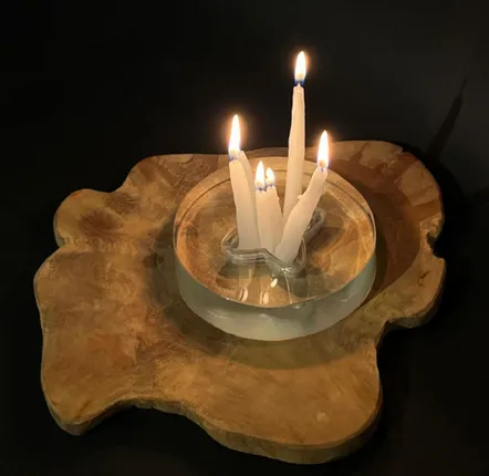 Verre d'art - Bougeoir en verre - MANON COUSIN