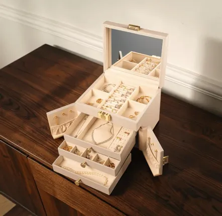 Boîtes de rangement  - Aura Soft Beige - Boîte à bijoux - BILLSTONE