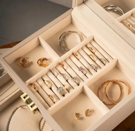 Boîtes de rangement  - Aura Soft Beige - Boîte à bijoux - BILLSTONE