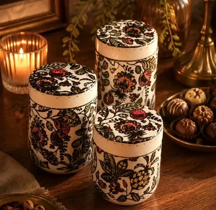 Flatware - Ceramic Storage Jar - Persian Garden Collection - DASTHAA