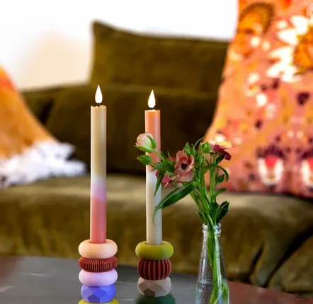Lampes de table - Bougies de dîner LED trempées à la main - BONLIFESTYLE