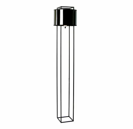 Lampadaires - Lampadaire en PVC noir et doré brillant et acier noir - ANGEL CERDÁ