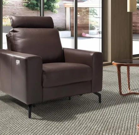 Armchairs - Chocolate brown leather recliner armchair - ANGEL CERDÁ