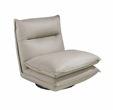 Armchairs - Taupe grey leather swivel armchair - ANGEL CERDÁ