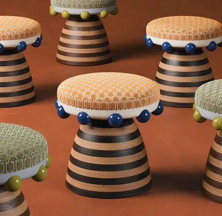 Tabourets - Krom Mea Stool Handmade by Malabar - MALABAR