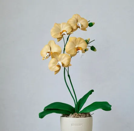 Petite maroquinerie - Orchidée phalaenopsis en cuir - SISHICRAFT STUDIO
