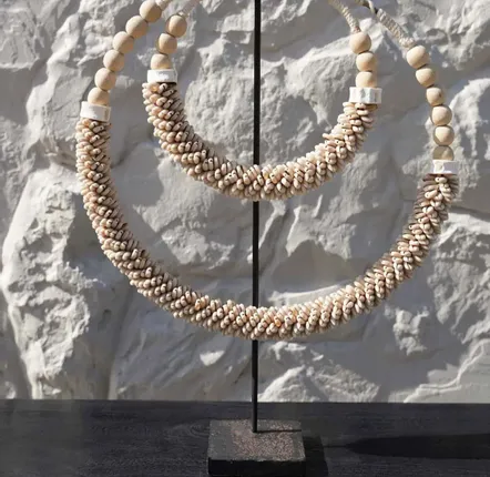Sculptures, statuettes et miniatures - Collier À Double Coquillage Sur Pied - Naturel - BAZAR BIZAR LIVING