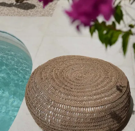 Poufs - Le Pouf en Jonc de Mer - Naturel - M - BAZAR BIZAR LIVING