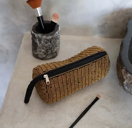 Clutches - The Pencil Case - Gold - BAZAR BIZAR LIVING