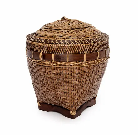 Caskets and boxes - The Colonial Storage Basket - Natural Brown - L - BAZAR BIZAR LIVING
