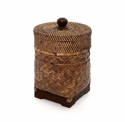 Bathroom waste baskets - The Bathroom Bin Basket - Natural Brown - BAZAR BIZAR LIVING
