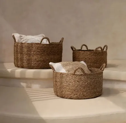 Baskets - Les Quatre Mains Baskets - Natural - L - BAZAR BIZAR LIVING