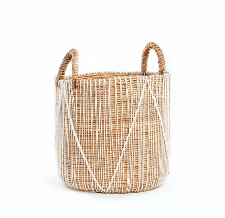 Baskets - The Straight Stitched Macrame Basket - M - BAZAR BIZAR LIVING