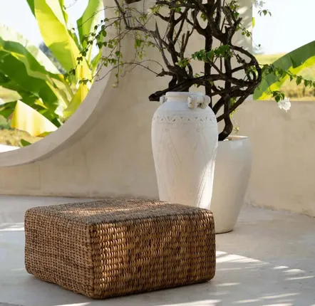 Poufs - Le Pouf Carré Jacinthe - Naturel - M - BAZAR BIZAR LIVING