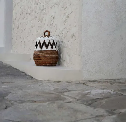 Caskets and boxes - The Little Bay Beach Basket - Natural White - S - BAZAR BIZAR LIVING