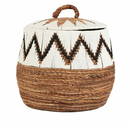 Caskets and boxes - The Little Bay Beach Basket - Natural White - L - BAZAR BIZAR LIVING