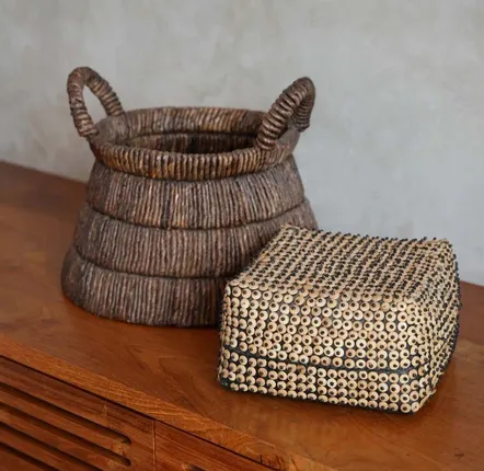 Caskets and boxes - The Coconut Shell Basket - Natural - L - BAZAR BIZAR LIVING