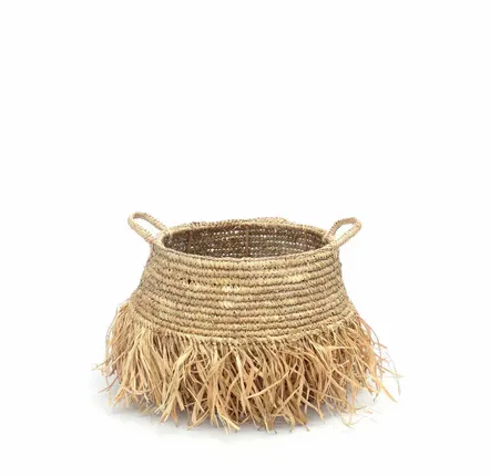 Baskets - The Raffia Deluxe Baskets - Natural - Medium - BAZAR BIZAR LIVING