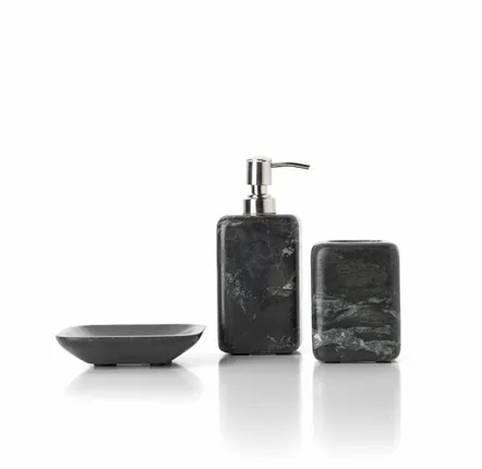 Bathroom storage - The Marble Tooth Brush Holder - Marine Black - BAZAR BIZAR LIVING