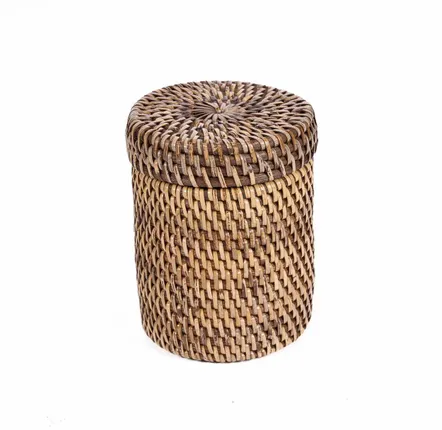 Caskets and boxes - The Rattan Canister - Natural Brown - BAZAR BIZAR LIVING