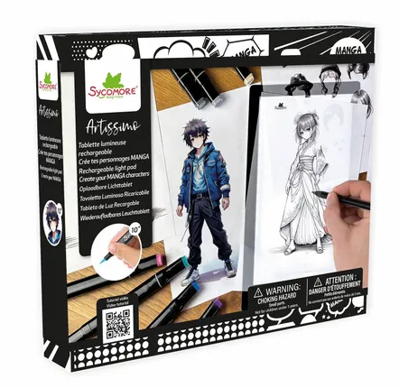 Children's arts and crafts - SYCOMORE Manga - XL RECHARGEABLE LIGHT TABLET - MANGA CREATION - SYCOMORE