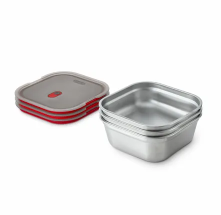 Food storage - BLACK+BLUM Lunch Box|Microwave Safe Stainless Steel |Square 1.1L |1.4L - BLACK+BLUM EUROPE