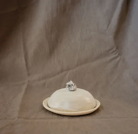 Céramique - Gemmes — Objet sculptural / boîte grès, granite, émail - VALENTINE BENOIST CERAMICS
