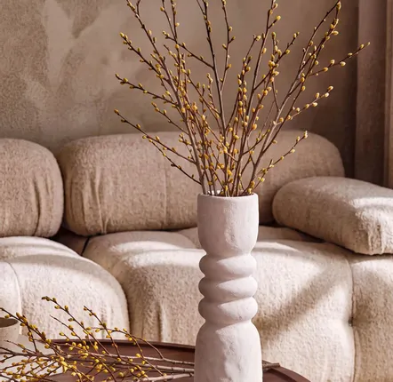 Vases - White cylindrical tall vase - PURE & DESIGN