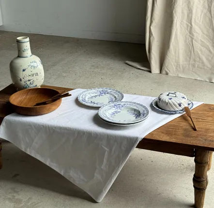 Everyday plates - Set of 5 earthenware soup plates with lavender-colored floral decorati - OFFICE OBJETS