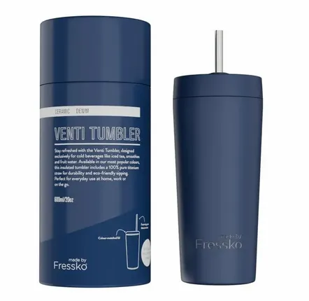 Tea and coffee accessories - Venti 600ml/20oz Reusable Ceramic Tumbler - MADE BY FRESSKO