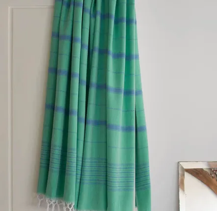 Other bath linens - hammam towel XL jade green/ocean blue 220x160cm - OTTOMANIA