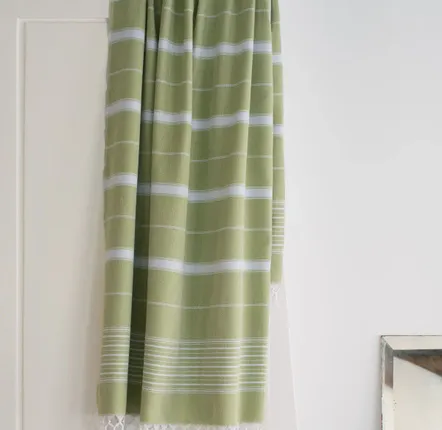 Other bath linens - hammam towel moss/light blue 170x100cm - OTTOMANIA