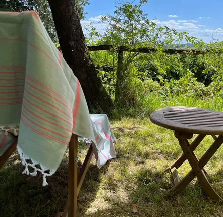 Other bath linens - hammam towel XL grey green/coral red 220x160cm - OTTOMANIA