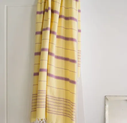 Other bath linens - hammam towel yellow/raspberry 170x100cm - OTTOMANIA