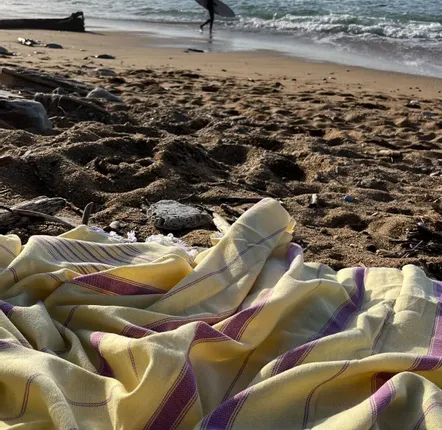 Other bath linens - hammam towel XL yellow/raspberry 220x160cm - OTTOMANIA