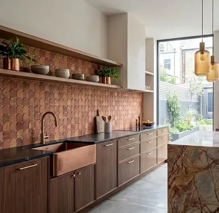 Mosaics - Red marble mosaic - SAGIT