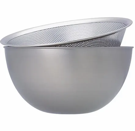 Kitchen utensils - 23cm stainless steel perforated bowl strainer/SORI YANAGI - ABINGPLUS