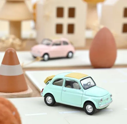 Toys - Toy car Fiat 500 F 1965 Pastel Blue Jet-car 1/43 - NOREV