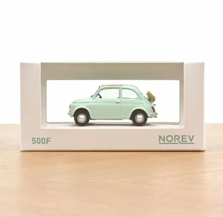 Toys - Toy car Fiat 500 F 1965 Pastel Blue Jet-car 1/43 - NOREV