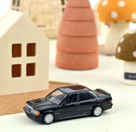 Toys - Toy car Mercedes-Benz 190E 2.3-16 1984 Metallic Black Jet-car 1/43 - NOREV