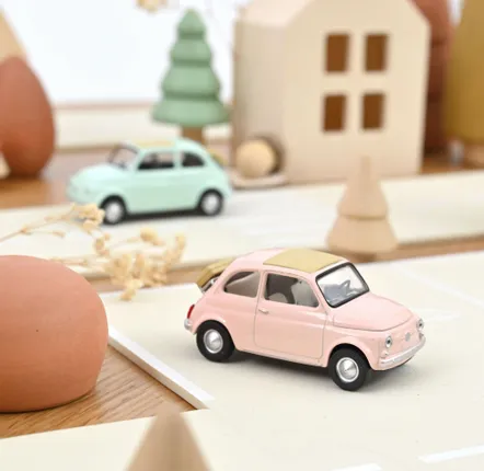 Toys - Toy car Fiat 500 F 1965 Pastel Pink Jet-car 1/43 - NOREV