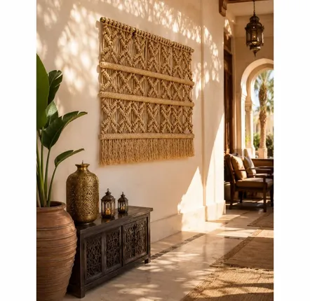 Tapisseries - Décoration Murale Textile - Couleur Beige - NŒULUXE