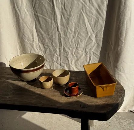 Kitchen utensils - Large honey-colored ceramic terrine dish, caramel H10 L29 - OFFICE OBJETS