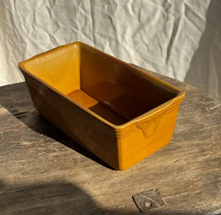 Kitchen utensils - Large honey-colored ceramic terrine dish, caramel H10 L29 - OFFICE OBJETS