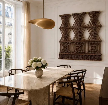 Tapestries - Brown Handcrafted Macramé Wall Hanging - NŒULUXE